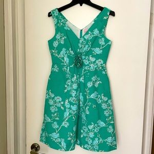 Lilly pulitzer green birds and bees fit and flare dress 6